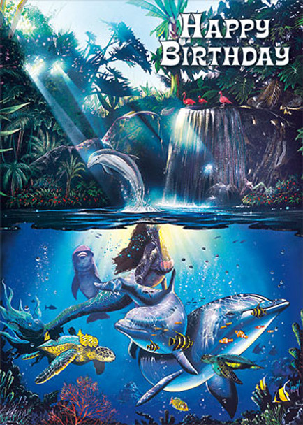 Symphony beneath the Sea - Happy Birthday Greeting Card w/Glitter Symphony beneath the Sea - Happy Birthday Greeting Card w/Glitter