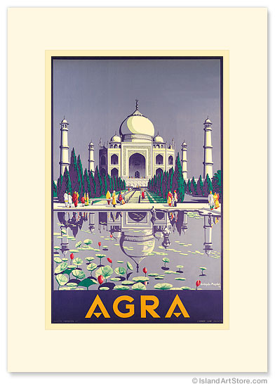 Agra Taj Mahal - India - Premium Vintage Collectible Greeting Card