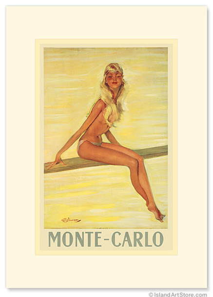 Monte-Carlo Blonde Girl, France - Premium Vintage Collectible Greeting Card Monte-Carlo Blonde Girl, France - Premium Vintage Collectible Greeting Card
