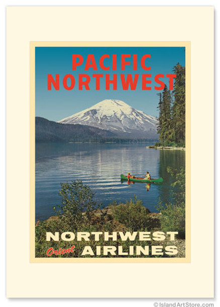 Pacific Northwest - Spirit Lake, Mount St Helen - Premium Vintage Collectible Greeting Card Pacific Northwest - Spirit Lake, Mount St Helen - Premium Vintage Collectible Greeting Card