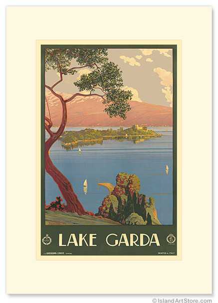 Lake Garda, Italy - Premium Vintage Collectible Greeting Card Lake Garda, Italy - Premium Vintage Collectible Greeting Card