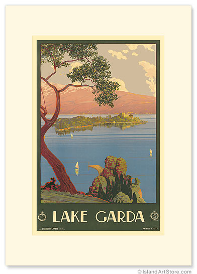 Lake Garda, Italy by Severino Tremator - Premium Vintage Collectible Greeting Card