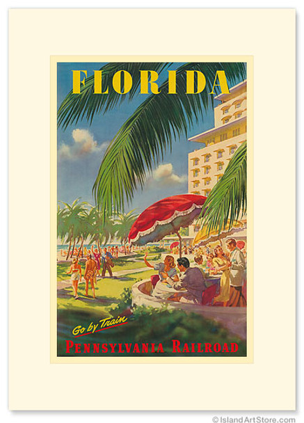 Pennsylvania Railroad, Florida - Premium Vintage Collectible Greeting Card Pennsylvania Railroad, Florida - Premium Vintage Collectible Greeting Card