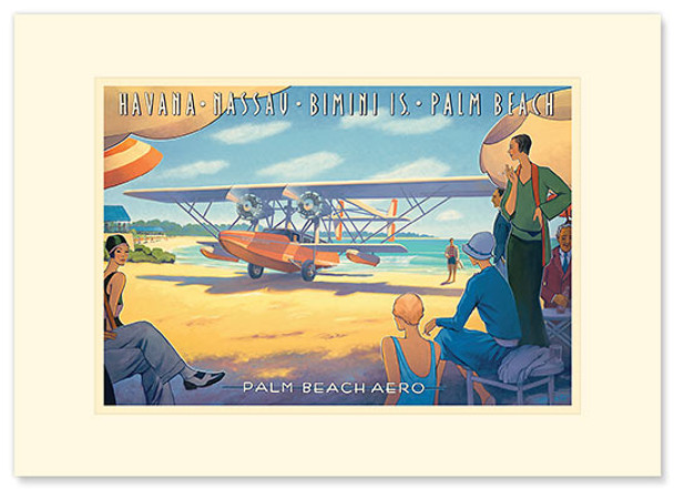 Palm Beach Aero - Premium Vintage Collectible Greeting Card Palm Beach Aero - Premium Vintage Collectible Greeting Card