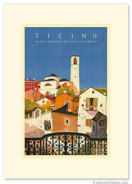Ticino, Southern Switzerland - Premium Vintage Collectible Greeting Card Ticino, Southern Switzerland - Premium Vintage Collectible Greeting Card