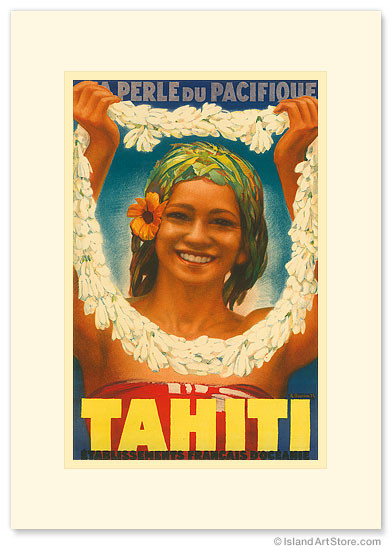 Tahiti, La Perle du Pacifique by A. Doquene - Premium Vintage Collectible Greeting Card