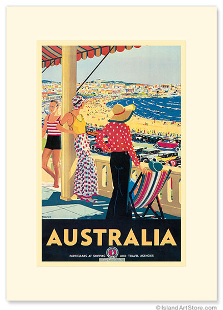 Australia Beach - Premium Vintage Collectible Greeting Card Australia Beach - Premium Vintage Collectible Greeting Card