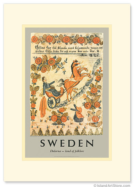 Dalarna, Sweden, Land of Folklore - Premium Vintage Collectible Greeting Card Dalarna, Sweden, Land of Folklore - Premium Vintage Collectible Greeting Card