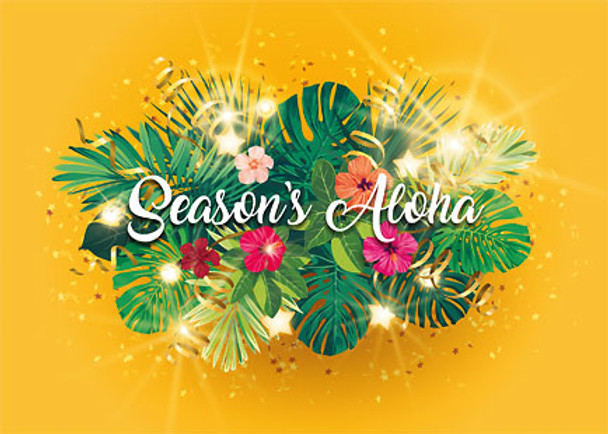 Hawaiian Holiday Glow - Holiday Greeting Card