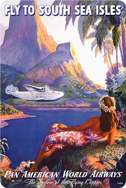 Fly to the South Seas - Vintage Postcard Fly to the South Seas - Vintage Postcard