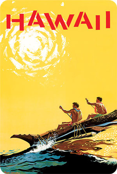 Hawaii Outrigger TIA - Hawaiian Vintage Postcard Hawaii Outrigger TIA - Hawaiian Vintage Postcard