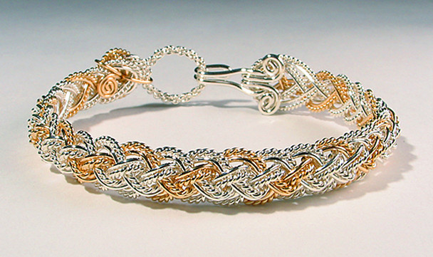 Half Round Lace Alternating/Narrow - Half Round Sinnet Bracelet - by Varsha Titus Half Round Lace Alternating/Narrow - Half Round Sinnet Bracelet - by Varsha Titus