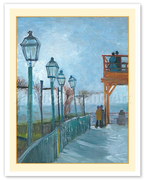 Terrace and Observation Deck at the Blute-Fin Montmartre Windmill - c. 1887