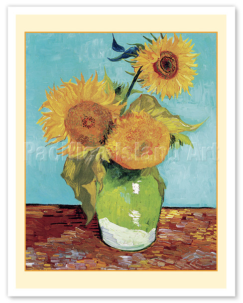 Vase with Three Sunflowers - c. 1888