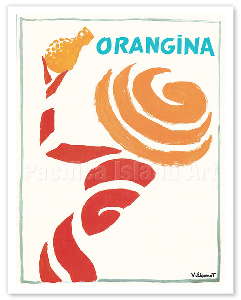 Orangina with Orange Pulp (A La Pulpe D'Orange) - Naturally - c. 1986