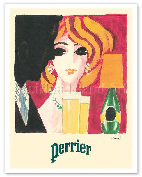 Perrier Sparkling Mineral Water - Perrier au Bar - c. 1983