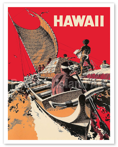 Hawaii - Outrigger Canoe Voyage - c. 1974