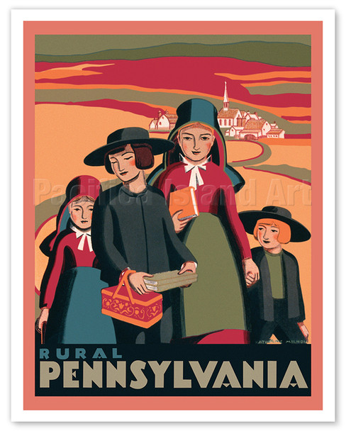 Rural Pennsylvania - Quaker Children - c. 1936