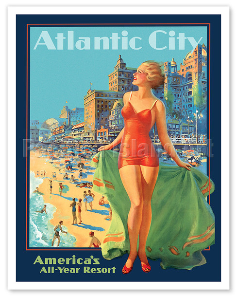 Atlantic City - America’s All-Year Resort - Pennsylvania Railroad - c. 1936
