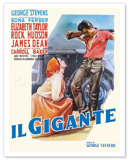 Giant (Il Gigante) - starring Elizabeth Taylor, Rock Hudson, and James Dean - c. 1956