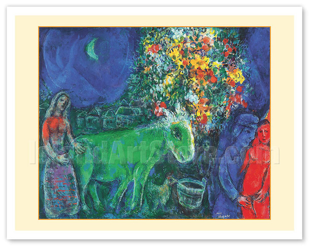 The Green Donkey - c. 1973 - Poster by Marc Chagall