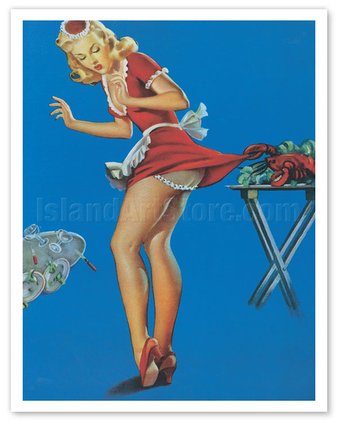 Fresh Lobster - c. 1944 - Poster by Gil Elvgren