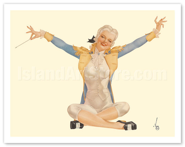 Miss George Washington - July 1944 Esquire Magazine - Poster by Alberto Vargas