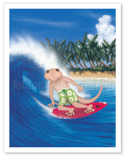 Hawaiian Surf Gecko - Poster by Peter Powell