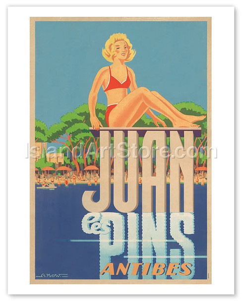 Juan Les Pins, Antibes, France - Poster by Alexis Kow