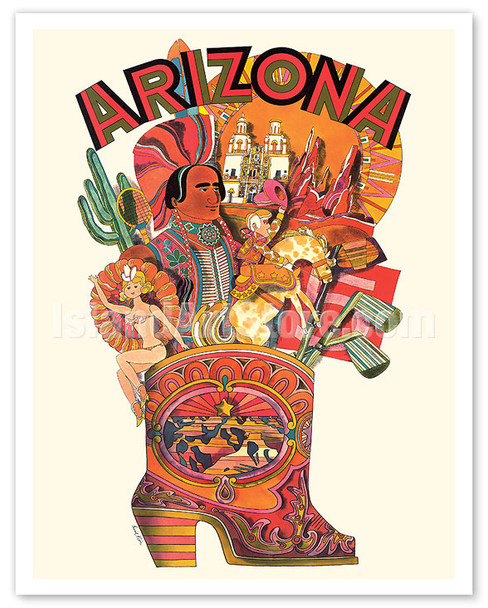 Arizona - c. 1960's - Poster by David Klein
