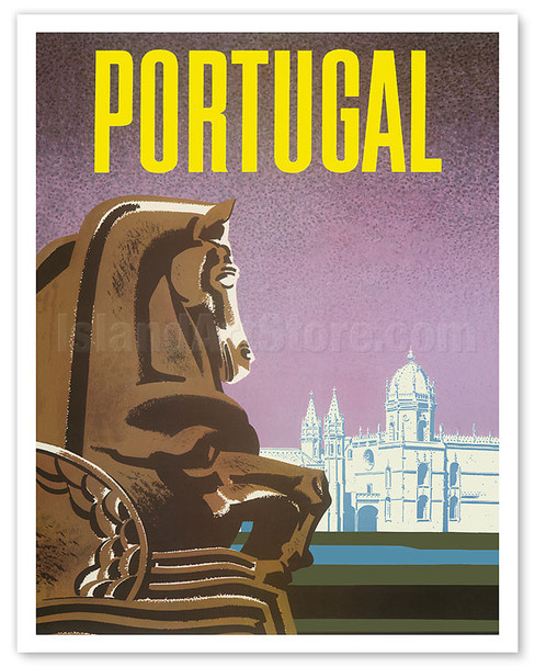 Lisbon, Portugal - Jerónimos Monastery - c. 1950's - Poster by David Klein