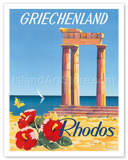 Rhodos: Griechenland, Greece - Poster by C. Neuria
