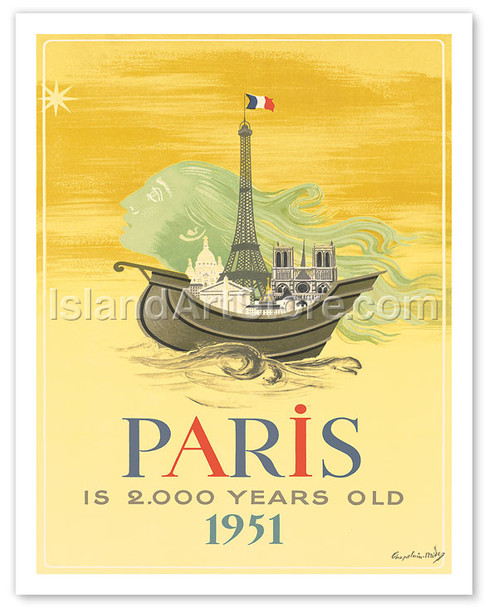 Paris is 2000 Years Old - Poster by Roger Chapelain Midy