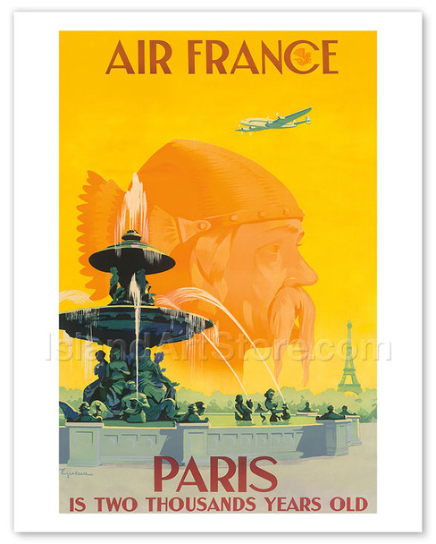Aviation - Paris Is Two Thousand Years Old, Gallic Tribesman / Warrior - Poster by Vincent Guerra