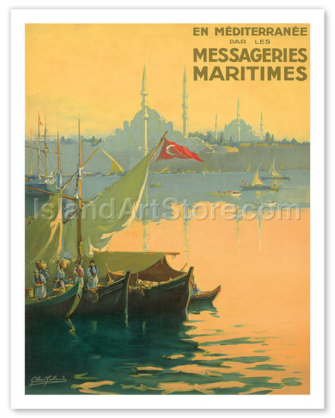 Istanbul Messageries Maritimes - Poster by Gilbert Galland