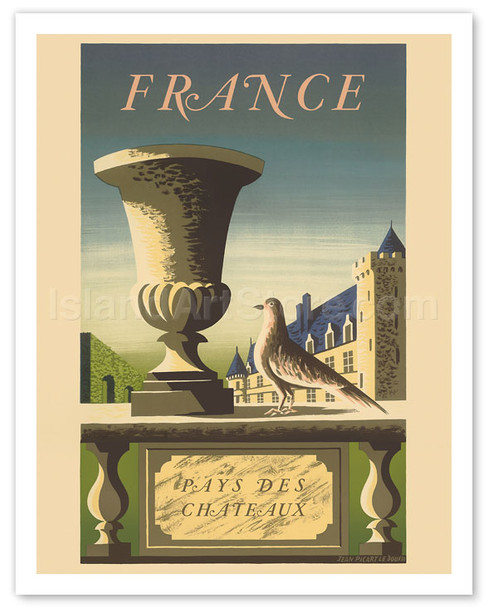 France - Pays de Châteaux (Country of Castles) - Poster by Jean Picart Le Doux