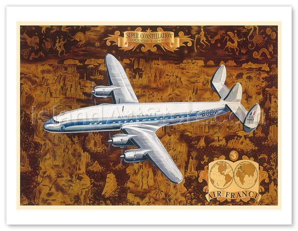 Lockheed L-1049 Super Constellation Aircraft - Aviation - Poster by Lucien Boucher (Renluc)