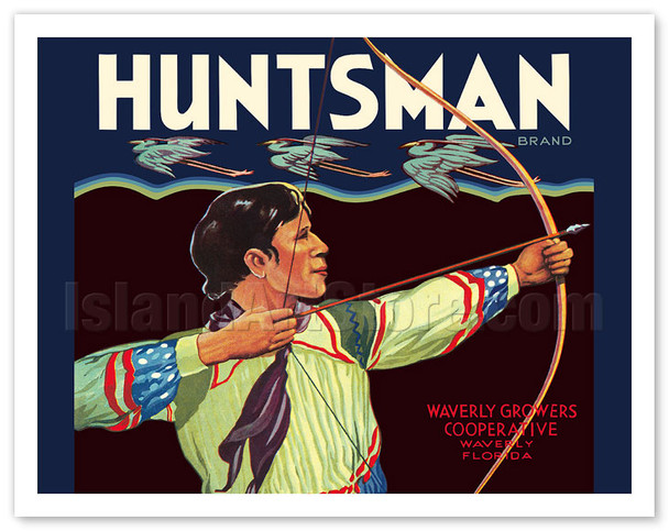 Huntsman Brand Citrus - Waverly, Florida Growers - c. 1940's - Vintage Fruit Advertisement