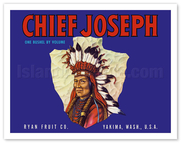 Chief Joseph Apples - Ryan Fruit Company - Washington State - c. 1915 - Vintage Advertisement Poster
