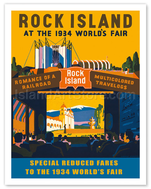 Rock Island at the 1934 World's Fair - A Century of Progress - Poster by Norman Andersen