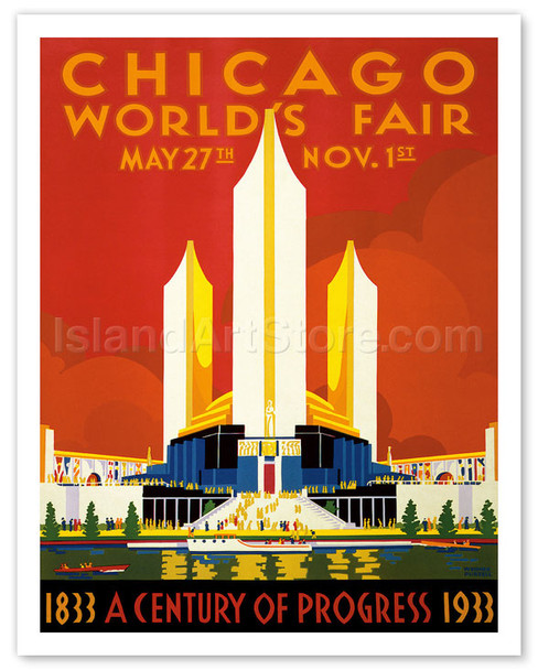 Chicago World's Fair - A Century of Progress, 1833-1933 - Poster by Weimer Pursell