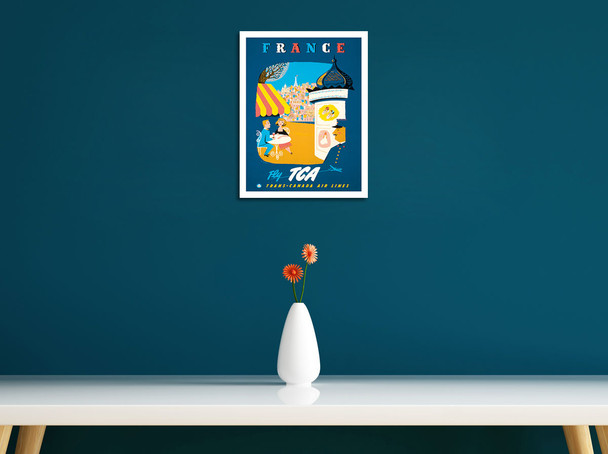 France - Fly TCA, Trans-Canada Air Lines - View of Paris France - Fly TCA, Trans-Canada Air Lines - View of Paris