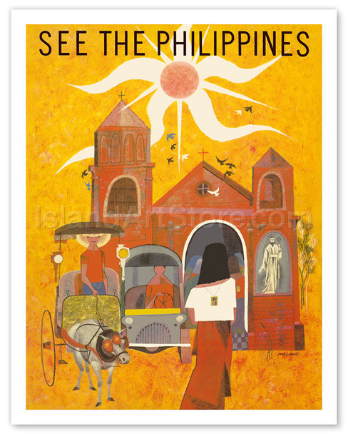 See The Philippines - San Agustin Church - Manila - Poster by Mauro Malang Santos