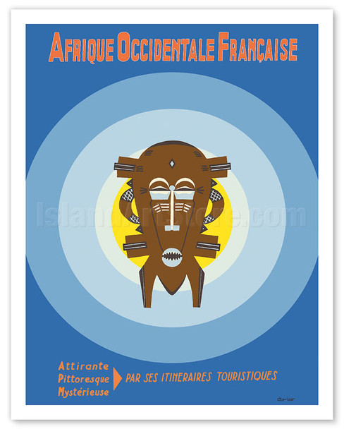 Afrique Occidentale Française (French West Africa) - Attractive, Picturesque, Mysterious - Poster by Charles-Jean Hallo (Charlas Alo)