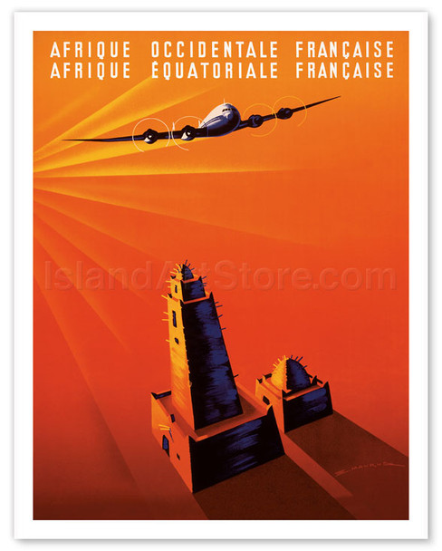 French West Africa (Afrique Occidentale Francaise) Equatorial Africa (Afrique Equatoriale) - Poster by Edmond Maurus