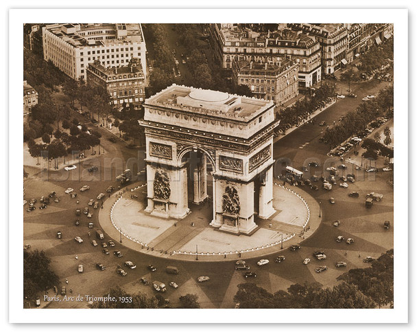 Paris, France - Arc de Triomphe de l'Étoile, 1953 - Vintage Photography