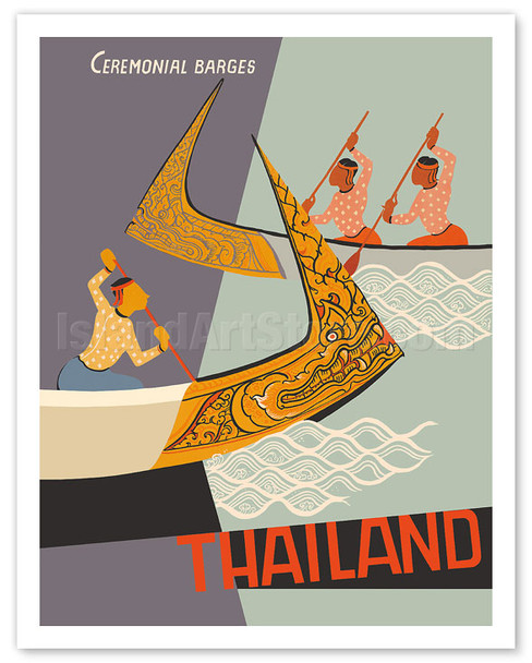 Thailand - Royal Ceremonial Barges - c. 1960's