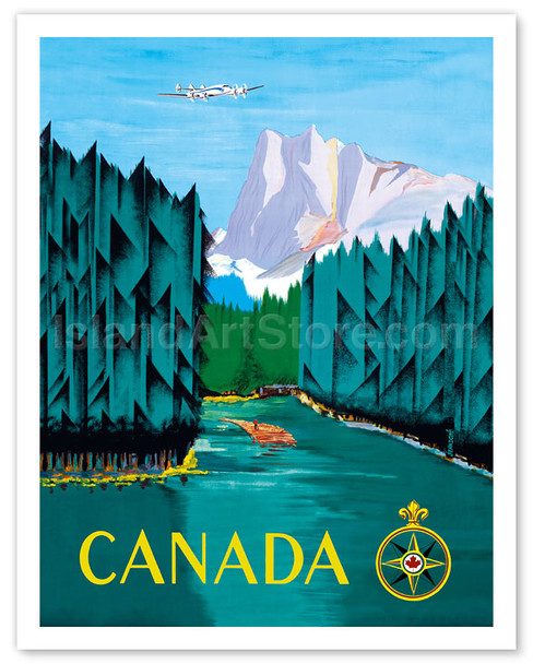 Canada - River Log Driving - Poster by Jean Doré