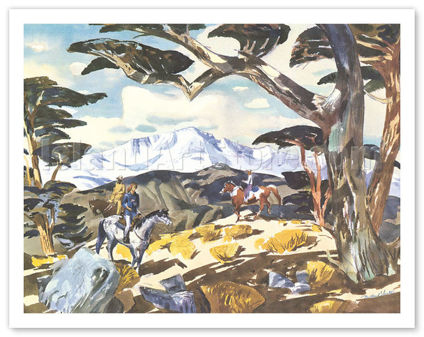 Colorado - Riding The Trail - United Air Lines - c. 1958 - Poster by Millard Sheets