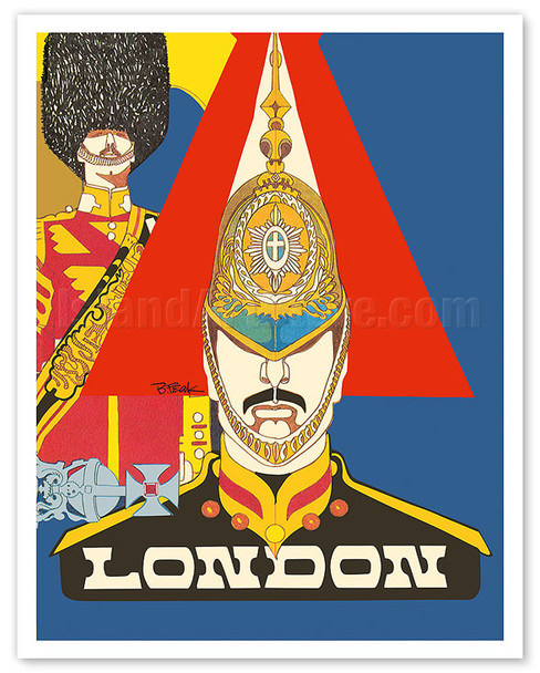 London, England - Queen’s Royal Guard - c. 1973 - Poster by Bob Peak